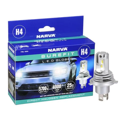 Narva H4 Surefit LED Headlight Bulbs