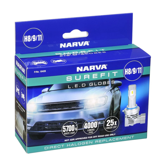 Narva H8/9/11 Surefit LED Headlight Bulbs