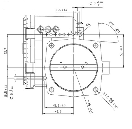 Bosch Motorsport 74mm DBW Electronic Throttle Body