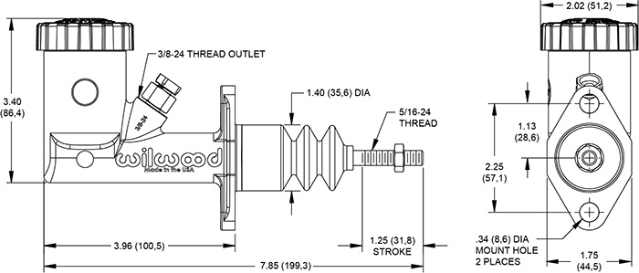 Wilwood Stand-Alone 3/4" Master Cylinder