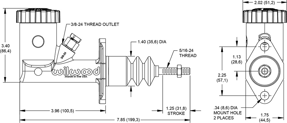 Wilwood Stand-Alone 5/8" Master Cylinder