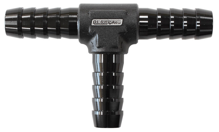 Aeroflow Aluminium T Piece Black 5mm - AF64-4202BLK