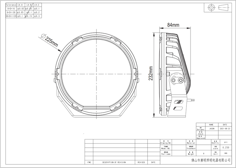 Ignite 9" Laser LED Driving Lamp Spot Beam - 152 Watt