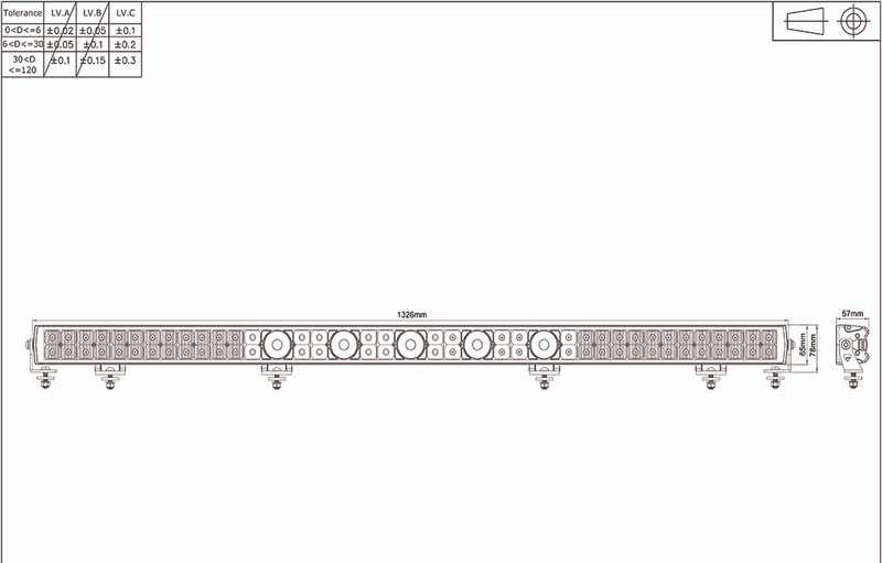 Ignite 50" Dual Row Laser LED Driving Lamp Lightbar - 372 Watt / 28,000 Lumens