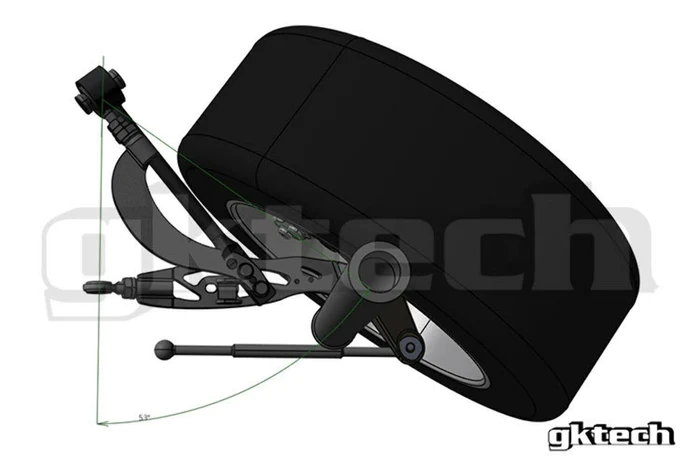 Gktech V5 - S13/180SX R32 / A31 / Z32 High Clearance Caster Arms