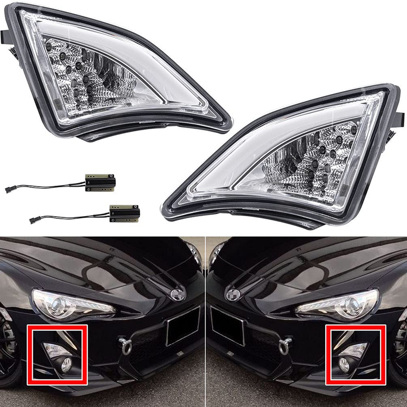 Clear LED Bumper indicators (Front) - Toyota 86 / Subaru BRZ