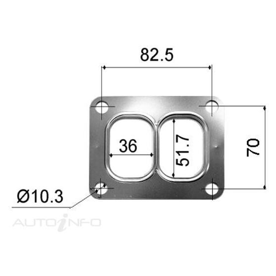 T4 Twin Scroll Turbo Inlet Gasket - Permaseal MLSR