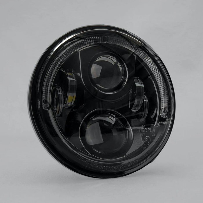 Stedi 7 Inch Carbon Black LED Headlight Single