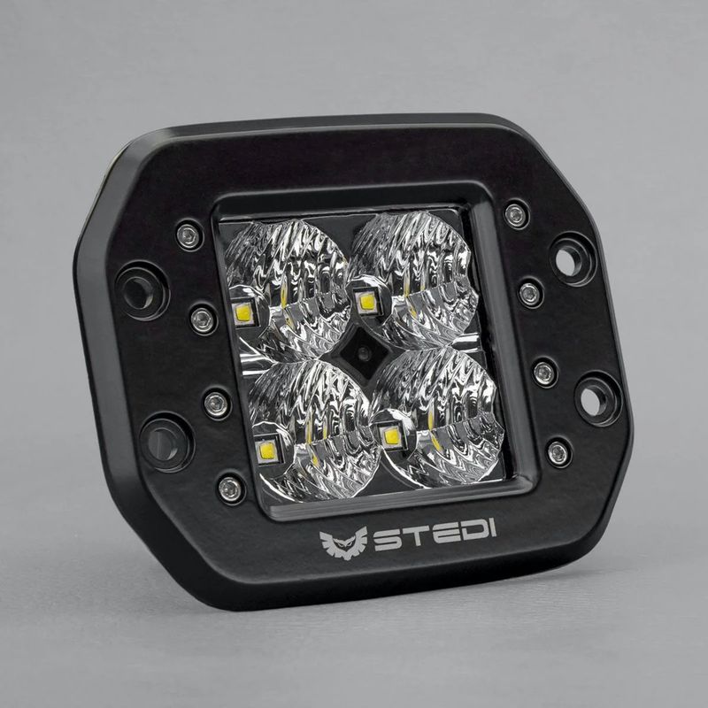 Stedi C-4 Black Edition Flush Mount 4 LED Work Light Flood Beam