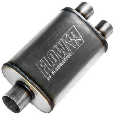 Flowmaster Stainless Steel 3.0" Muffler - Centre In / Dual Out
