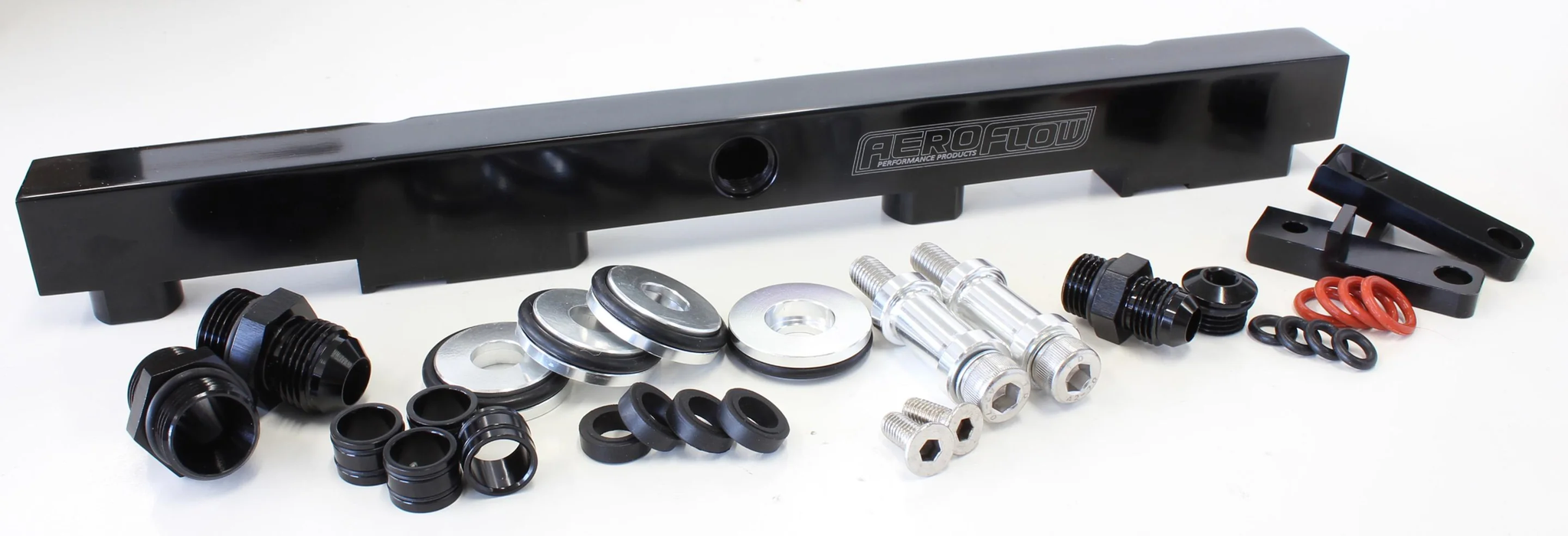 Aeroflow Nissan S13 SR20 Billet EFI Fuel Rail - Black AF64-2009BLK