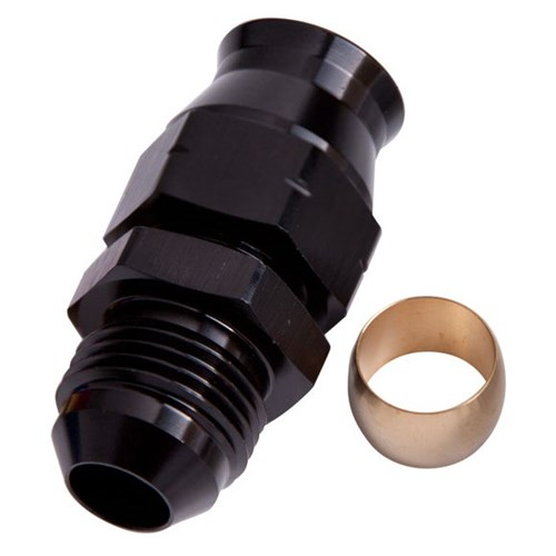 Aeroflow Tube to Male AN Adapter 1/2" to -8AN - AF108-08BLK