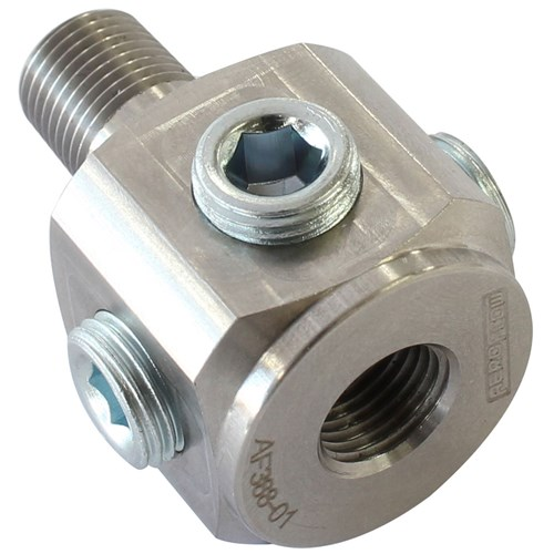 Aeroflow NPT Port Block Tee - AF388-01