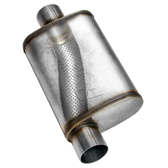 Flowmaster Stainless Steel 2.5" Muffler - Offset In / Offset Out