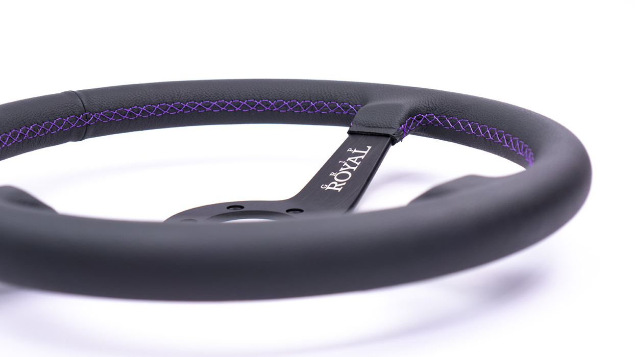 Grip Royal Leather w/ Purple Steering Wheel