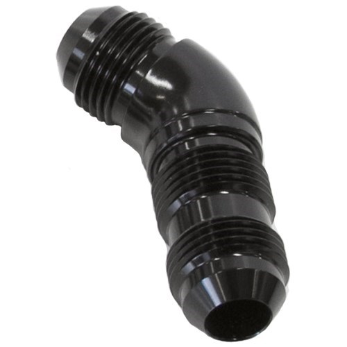 Aeroflow Full Flow AN Bulkhead 45 Degree (Black) - AF537