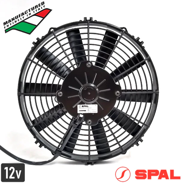 FAN 10" STRAIGHT 12V PUSHER SPAL AIRFLOW 1070m3/h 5.4AMPS