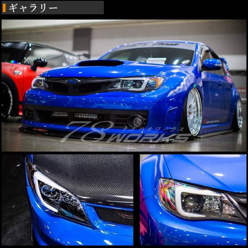 V2 Subaru Impreza Black Edition Projector "C LED" Headlights - 07>13 GH/GE/GR