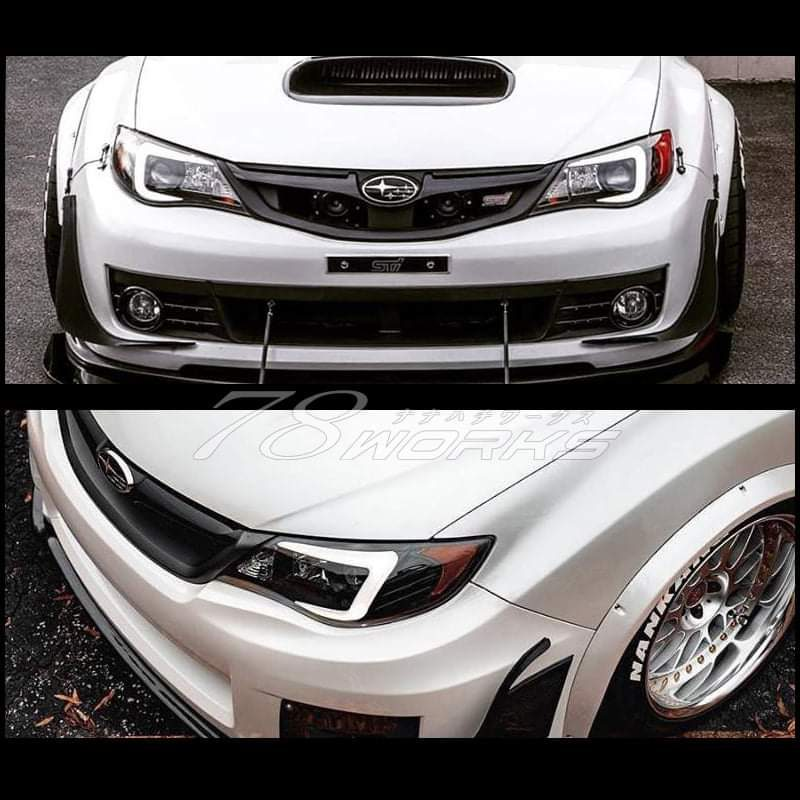 V2 Subaru Impreza Black Edition Projector "C LED" Headlights - 07>13 GH/GE/GR