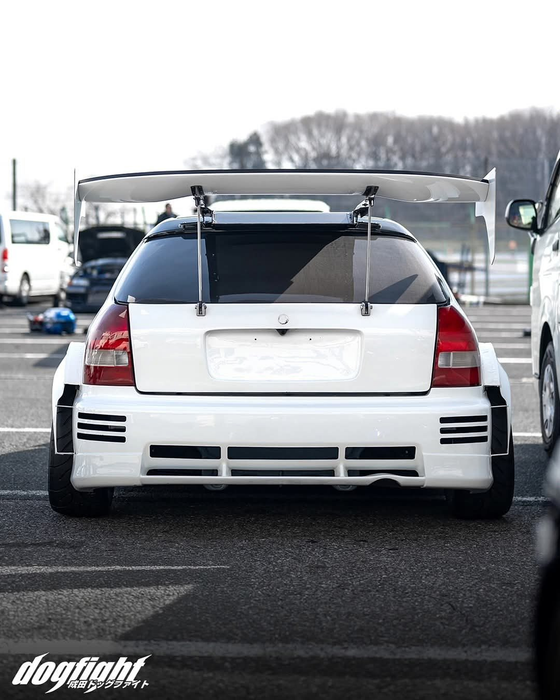 Type R Style Clear & Red Crystal Tail Lights - Honda Civic EK