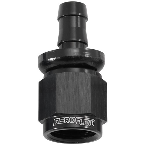 Aeroflow Straight -6AN Push Lock to 5/16 Barb - AF401-06-05BLK