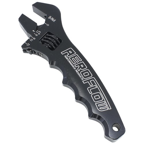 Aeroflow Alloy Adjustable AN Spanner Black - AF98-2003BLK