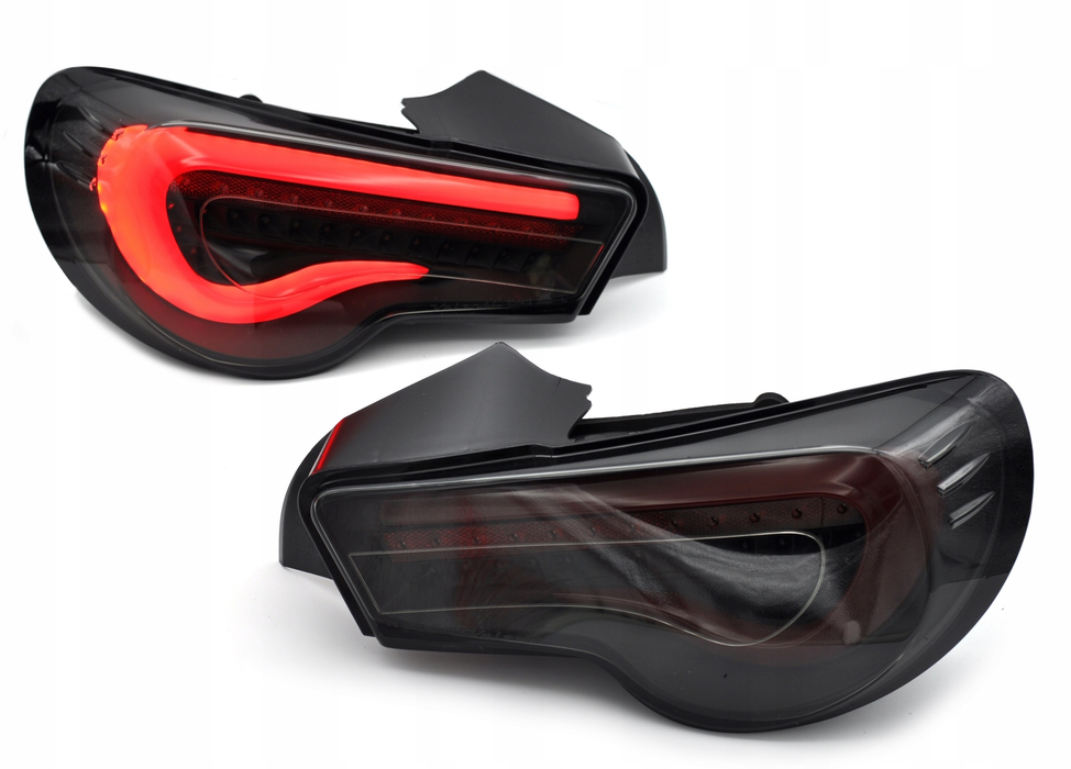 Valenti Smoked Lense Tail Lights (Red LED Bar)  - Toyota 86 & Subaru BRZ