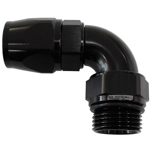 Aeroflow 90° ORB Male Full Flow Swivel PTFE Hose End - AF583