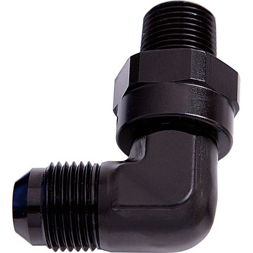 Aeroflow 90° NPT Swivel to Male AN Flare Adapter - AF922