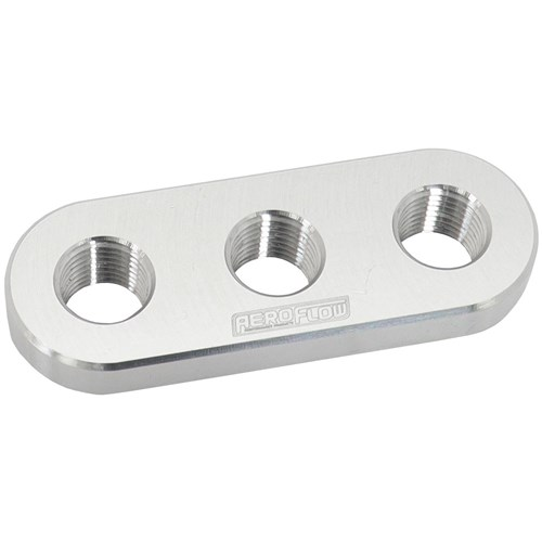 Aeroflow Weld On Alloy Plate 3x 1/8 NPT Female Ports - AF986-02-03