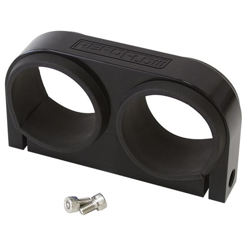 Aeroflow Dual Billet Fuel Pump Bracket - Black - AF64-2902BLK