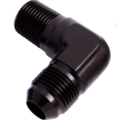 Aeroflow 3/4" NPT Male 90 Deg -10AN Male - AF822-10-12BLK