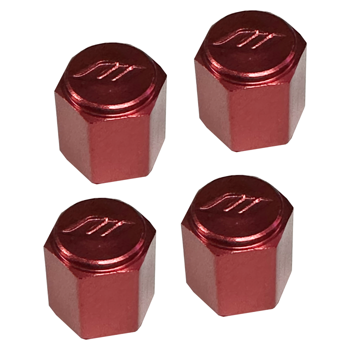 Work Wheels Air Valve Caps | Red