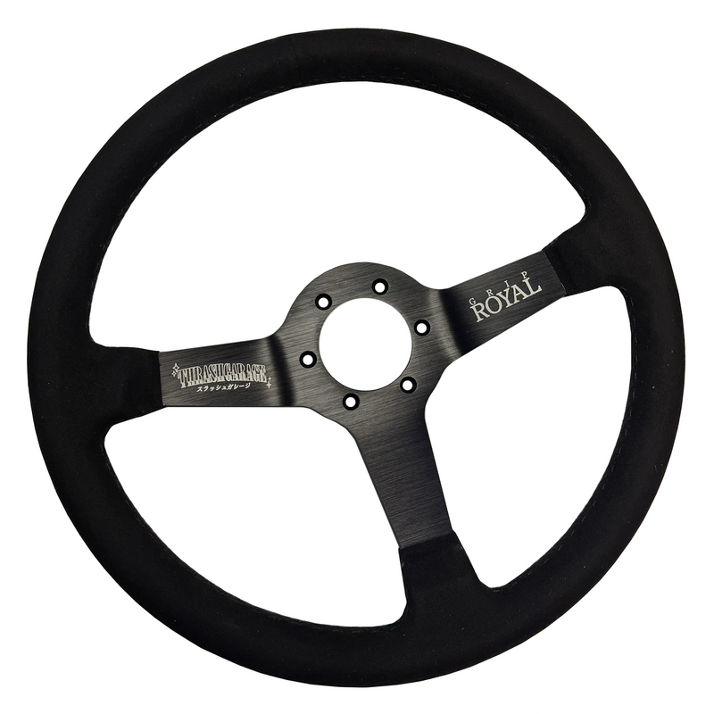 Grip Royal Black Suede Steering Wheel