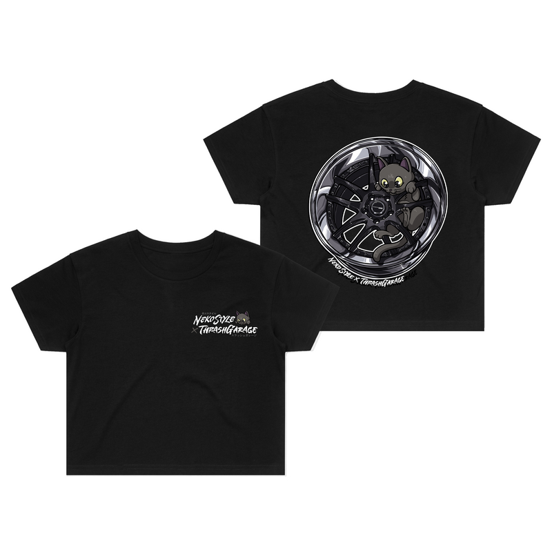 Neko x Thrash Crop T Shirt | Black