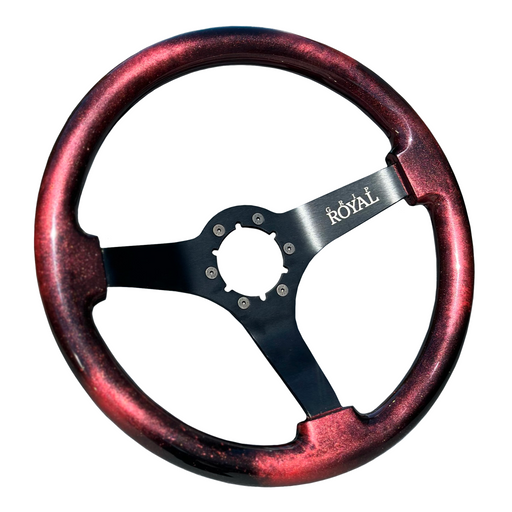 Galactic Powders Black/Red Steering Wheel 350mm | Grip Royal