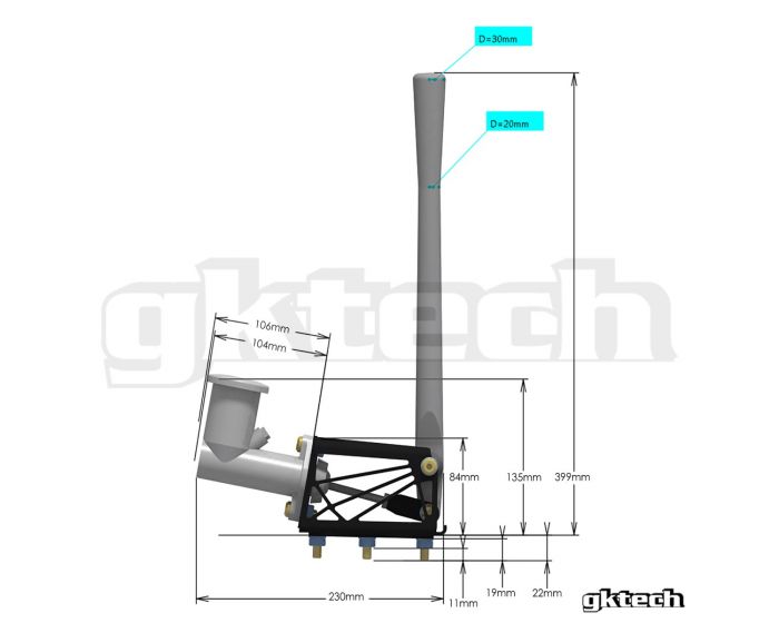 Gktech V2 HYDRAULIC HANDBRAKE ASSEMBLY + HANDLE