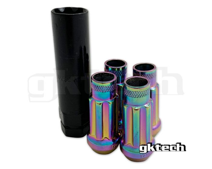 Gktech Open Ended Lock Nuts | Set of 4 + Socket