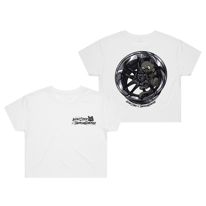 Neko x Thrash Crop T Shirt | White