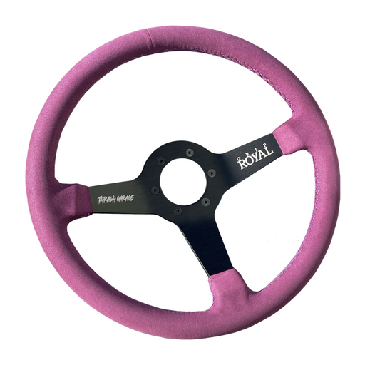 Purple Suede Steering Wheel 350mm | Grip Royal