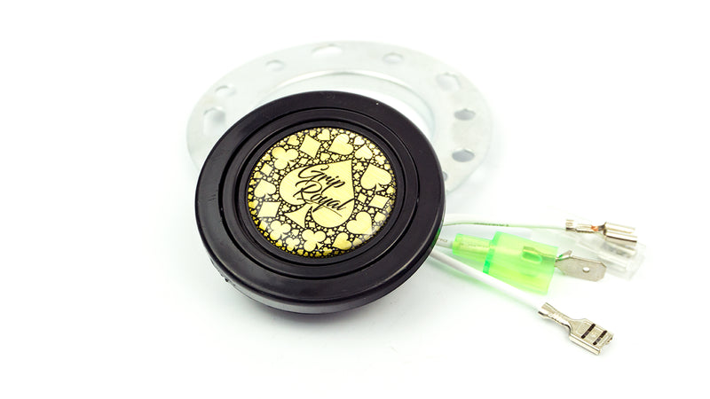 Grip Royal Spade & Card Suites Gold Horn Button