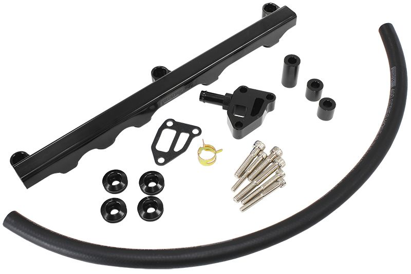 Aeroflow - Nissan S14 and S15 SR20 Billet EFI Fuel Rail - Black AF64-2122BLK