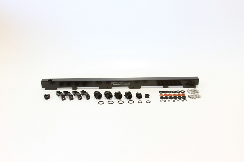 Aeroflow Nissan RB30 Billet EFI Fuel Rail - Black AF64-2012BLK
