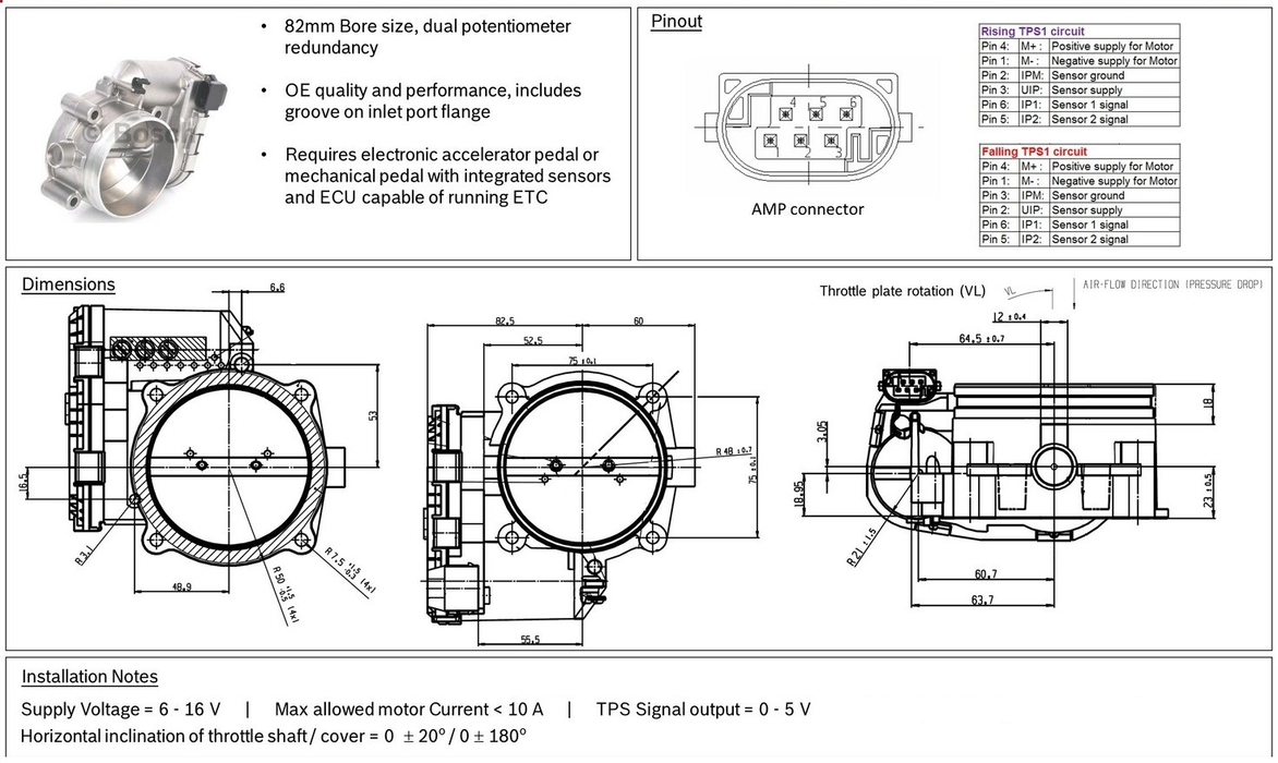 Electronic Throttle Body Kit - 82mm (ETB82)