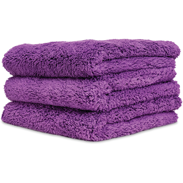 Chemical Guys Happy Ending Microfiber Towel, Purple (3 Pack)