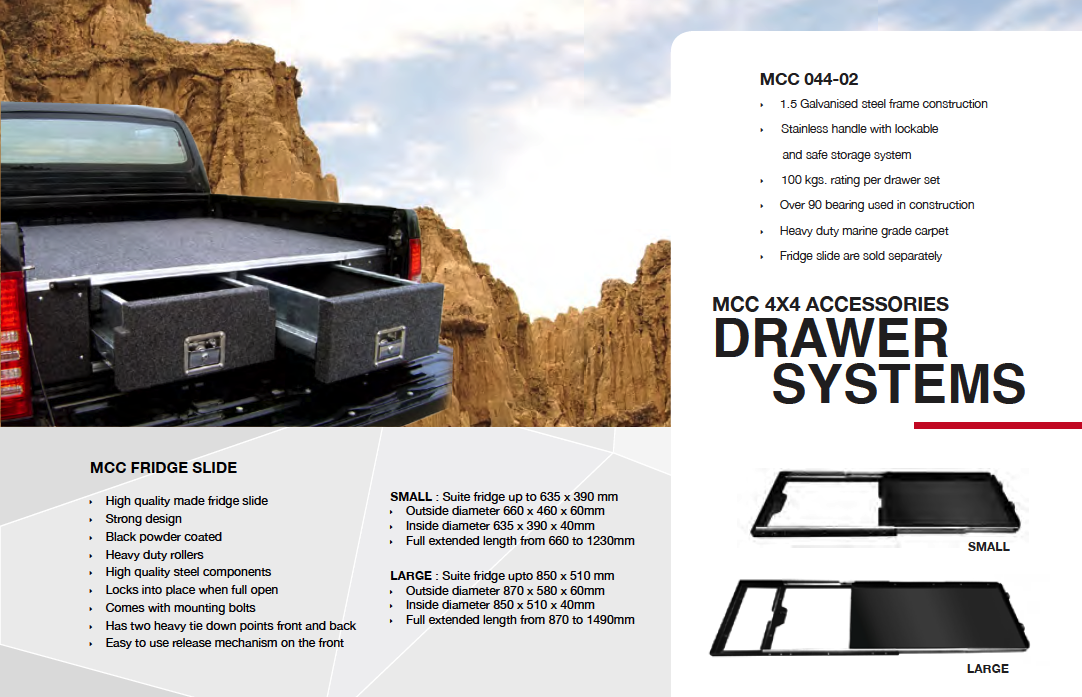 MCC Drawer System 044-02 for Ford Ranger Next-Gen 2022+