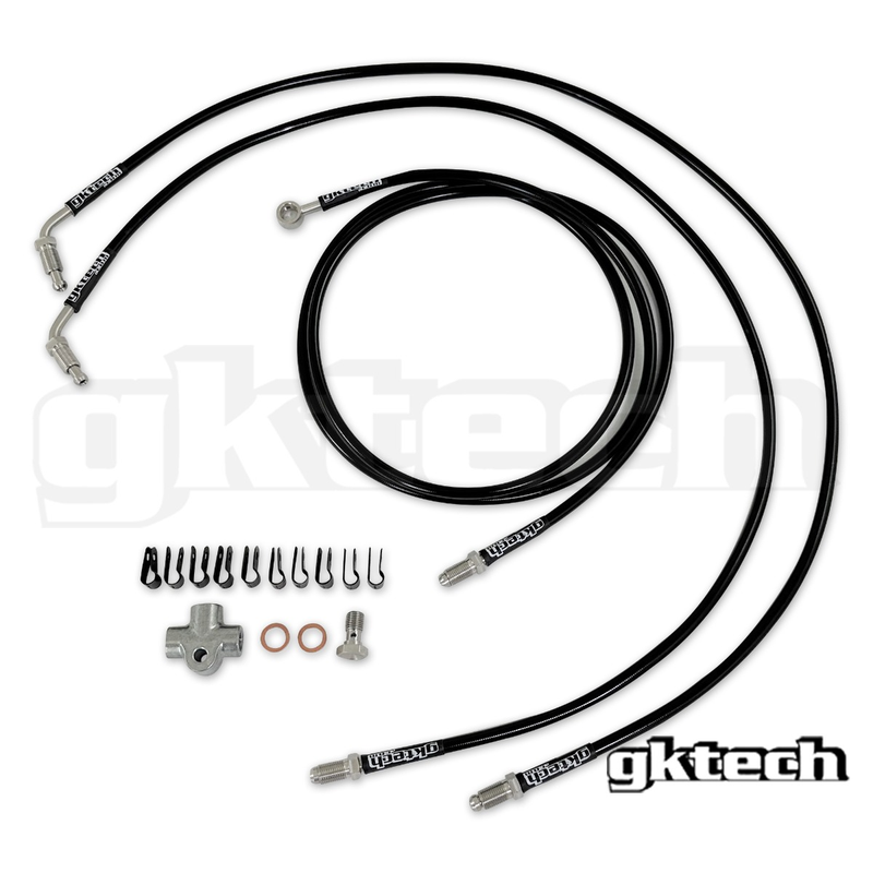Gktech 2 pot Nissan stand alone SS braided handbrake line kit