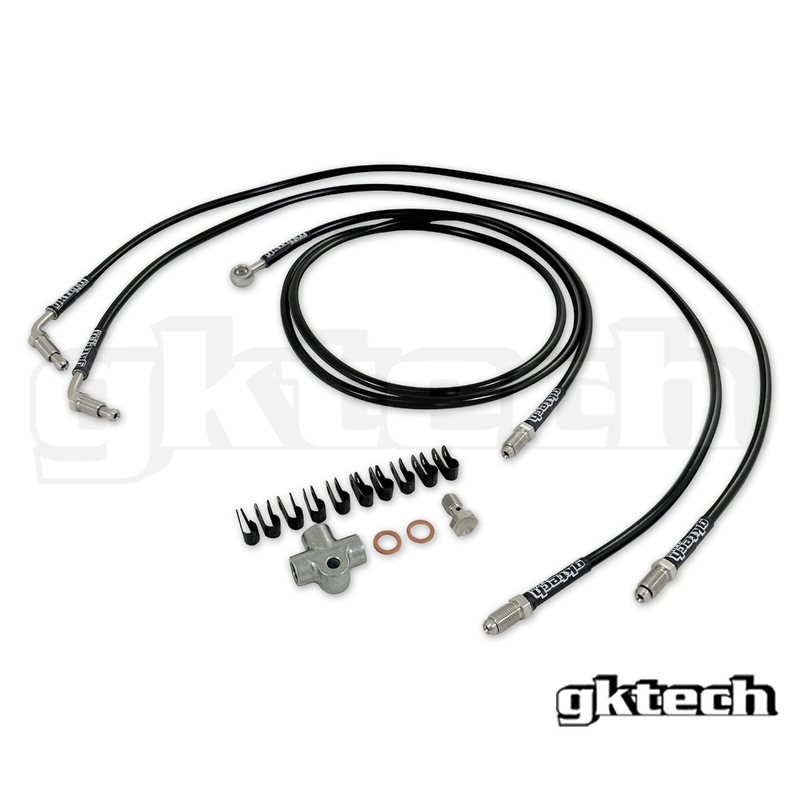 Gktech 2 pot Nissan stand alone SS braided handbrake line kit