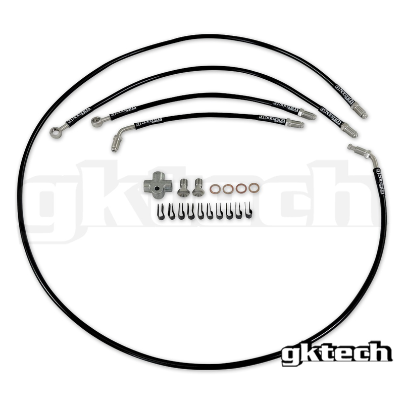 Gktech Stainless Steel Braided Teflon Lined ABS Delete Kit - Nissan
