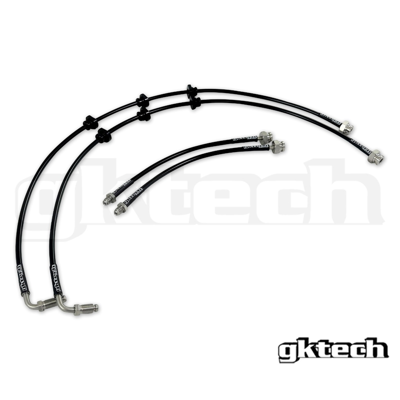 R32 GTS-T BRAIDED BRAKE LINE SET - Hard Line Delete